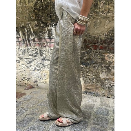 Pantalon flare gold
