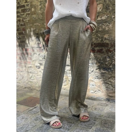Pantalon flare gold