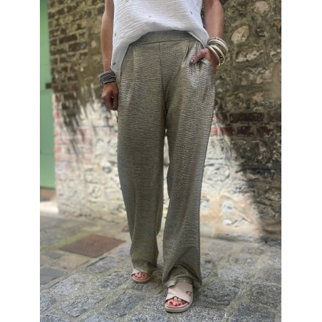 Pantalon flare gold