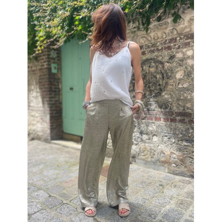 Pantalon flare gold