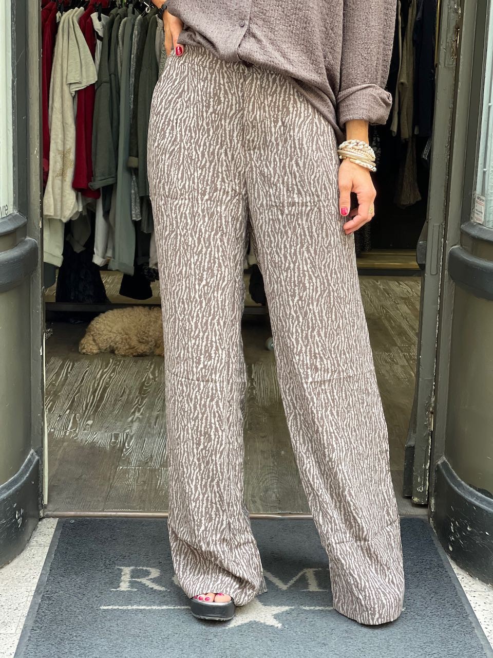 Pantalon zèbre fluide