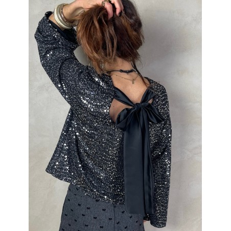 Top sequins noeud