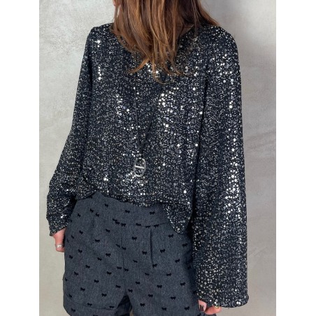 Top sequins noeud