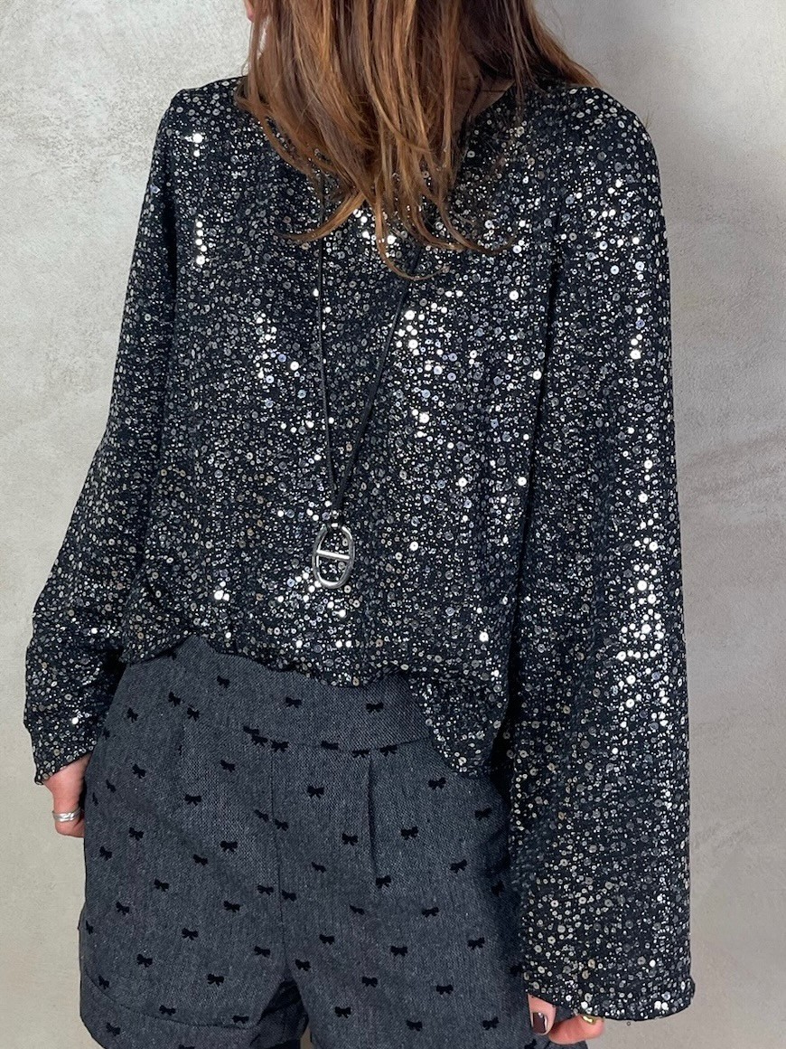 Top sequins noeud
