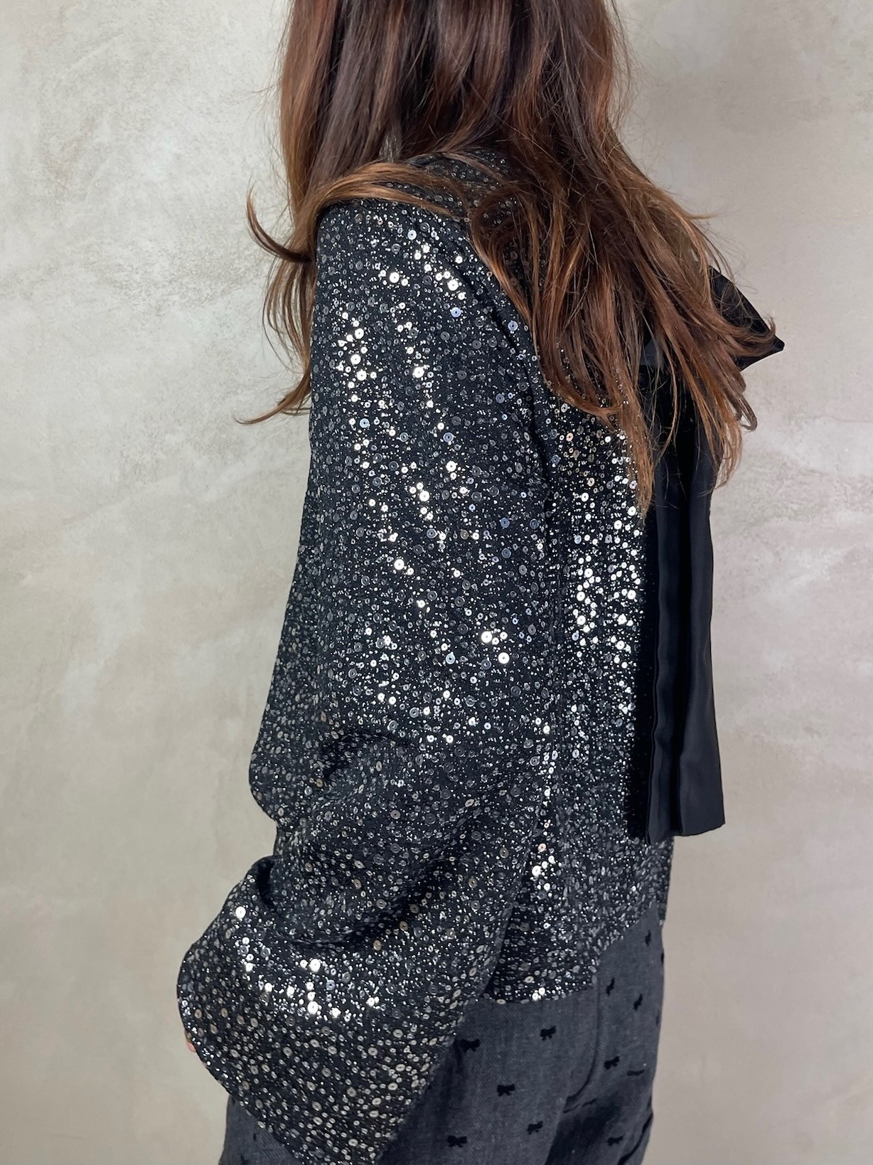 Top sequins noeud