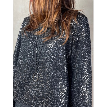 Top sequins noeud