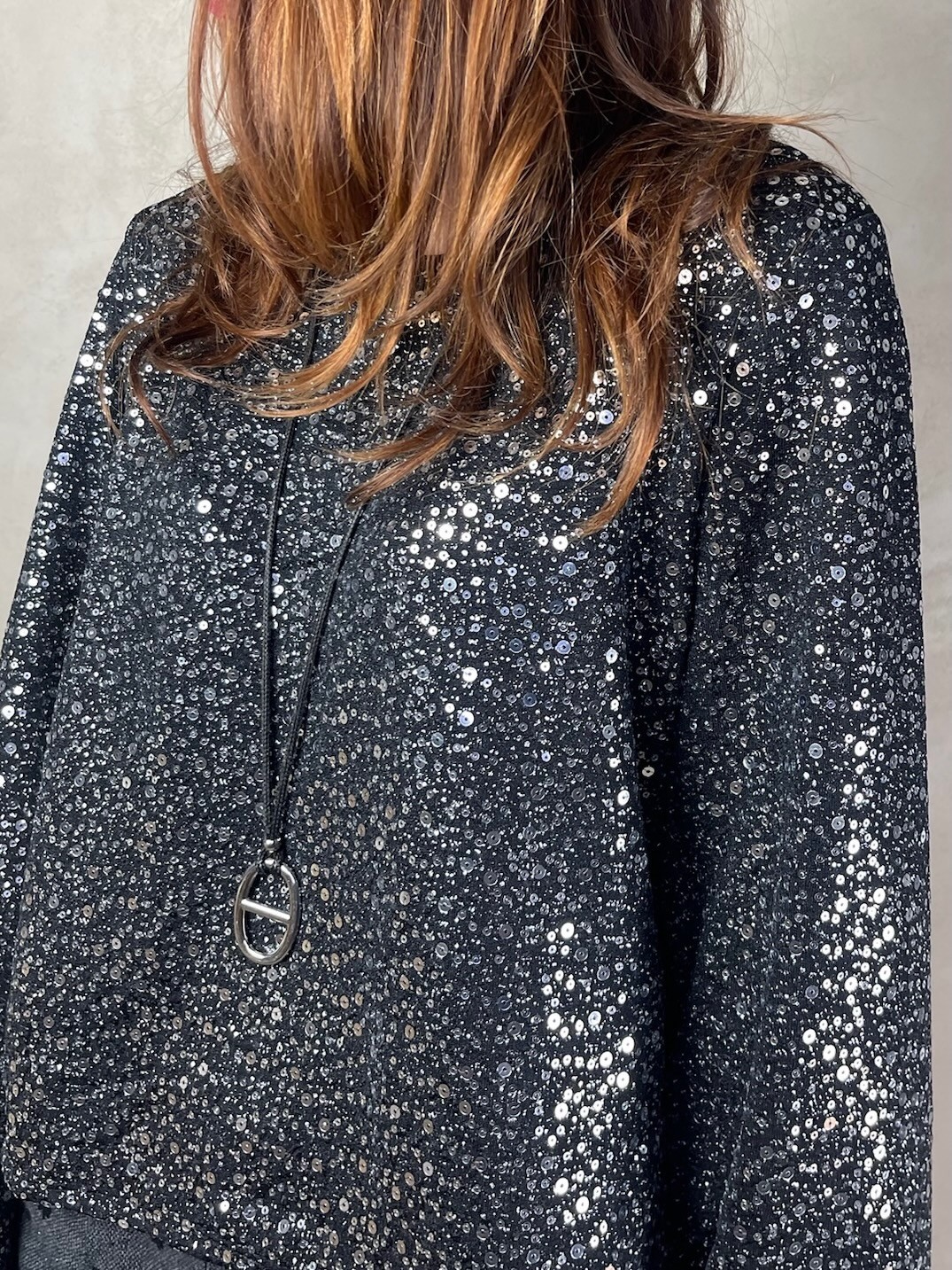 Top sequins noeud