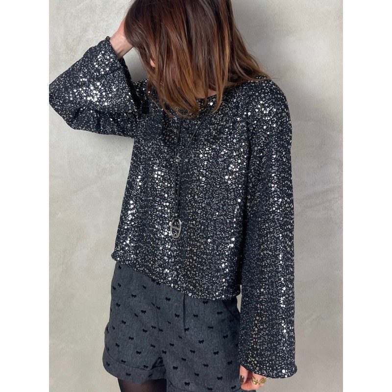 Top sequins noeud