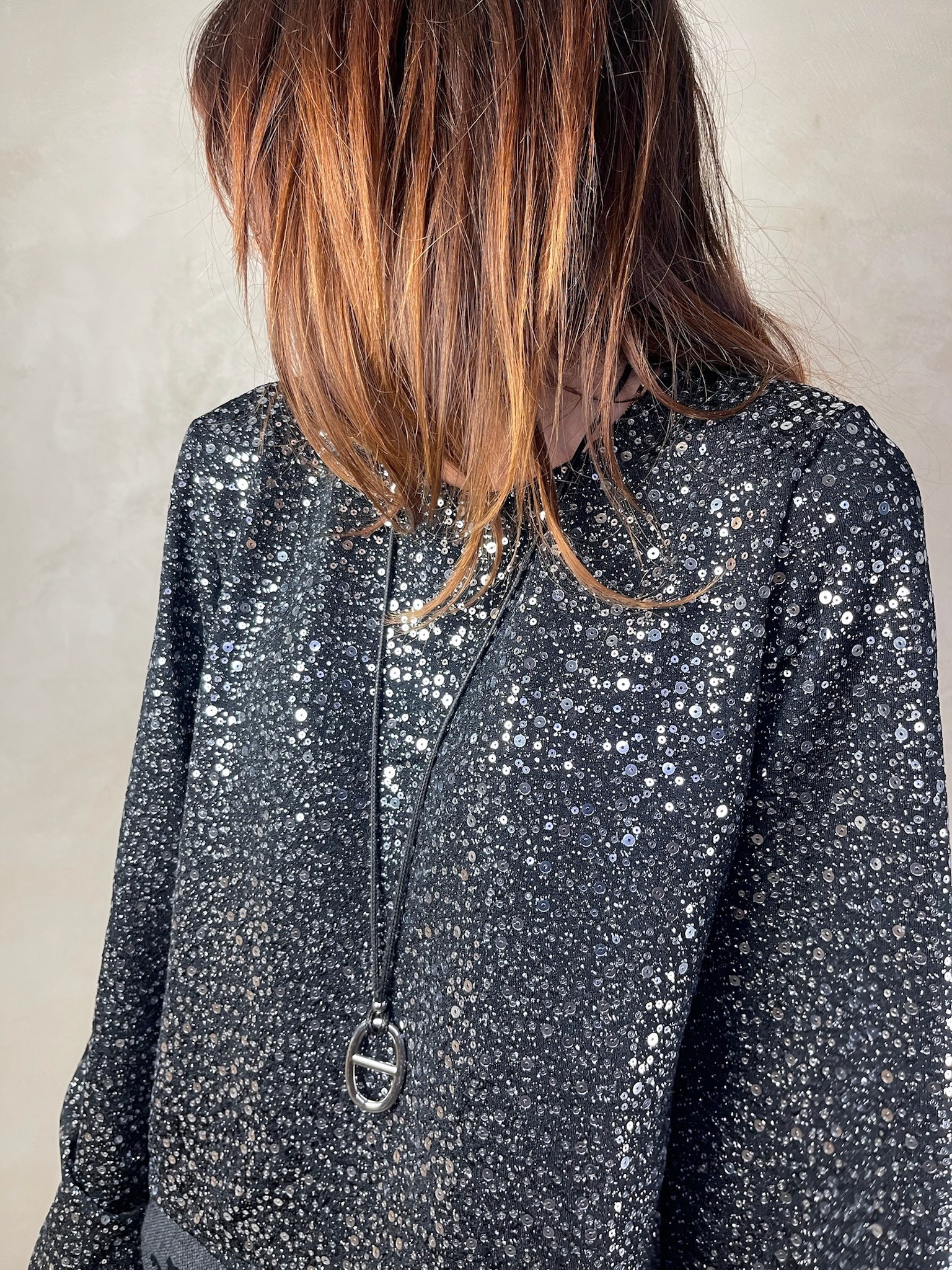 Top sequins noeud