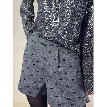 Top sequins noeud