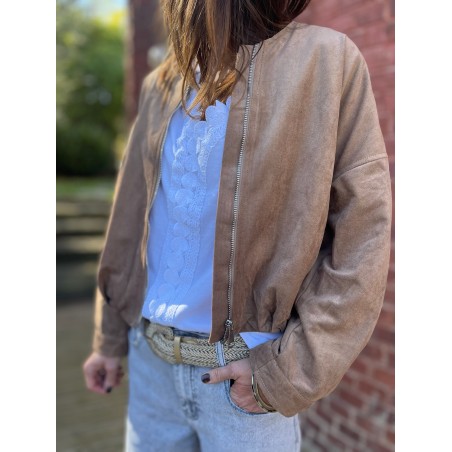 Top broderie blanc
