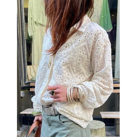 Chemise broderie ivoire