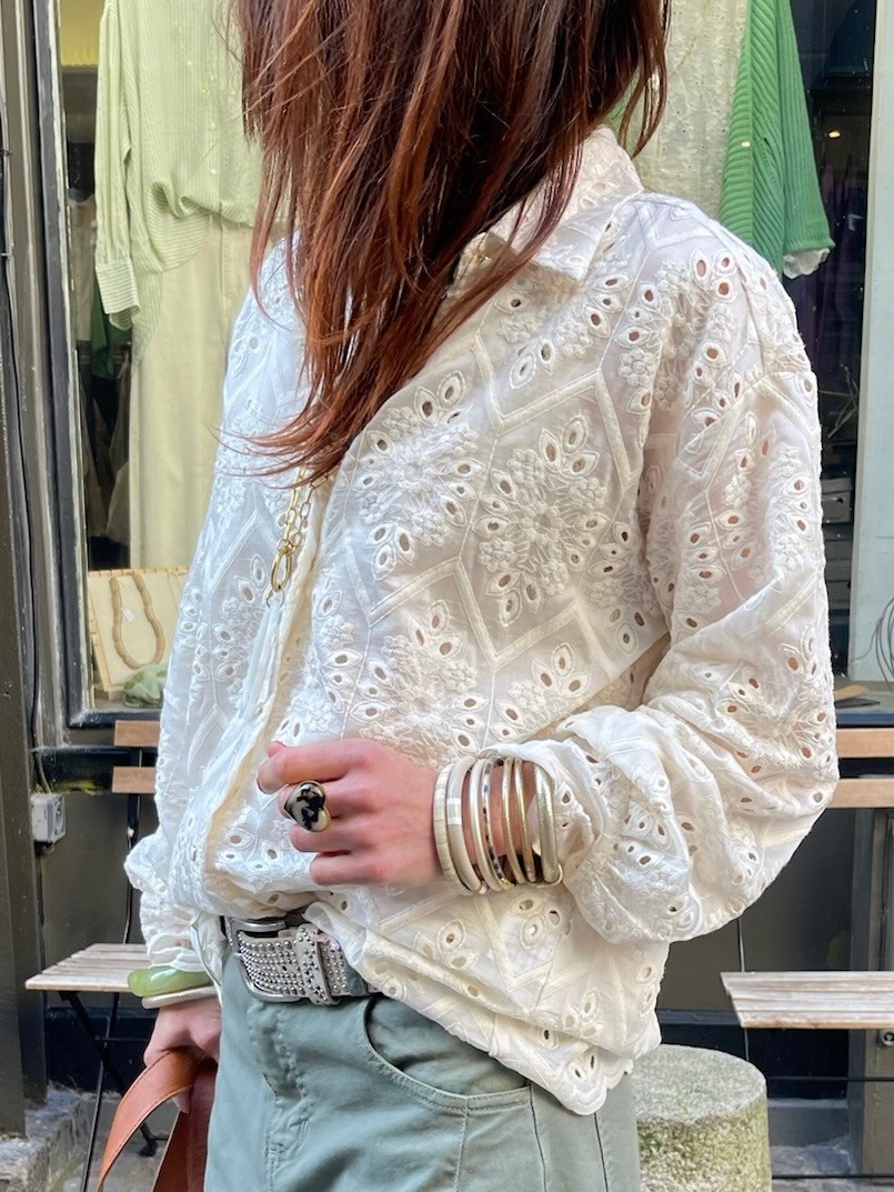 Chemise broderie ivoire