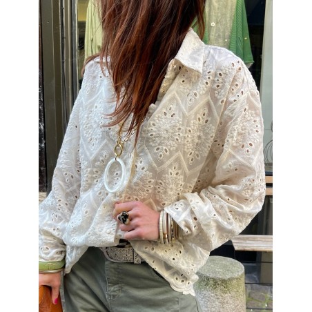 Chemise broderie ivoire
