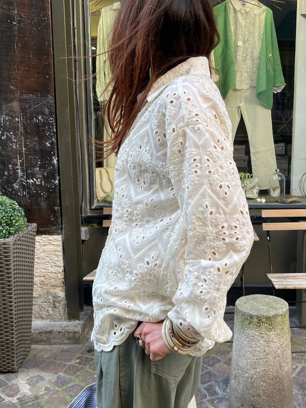 Chemise broderie ivoire
