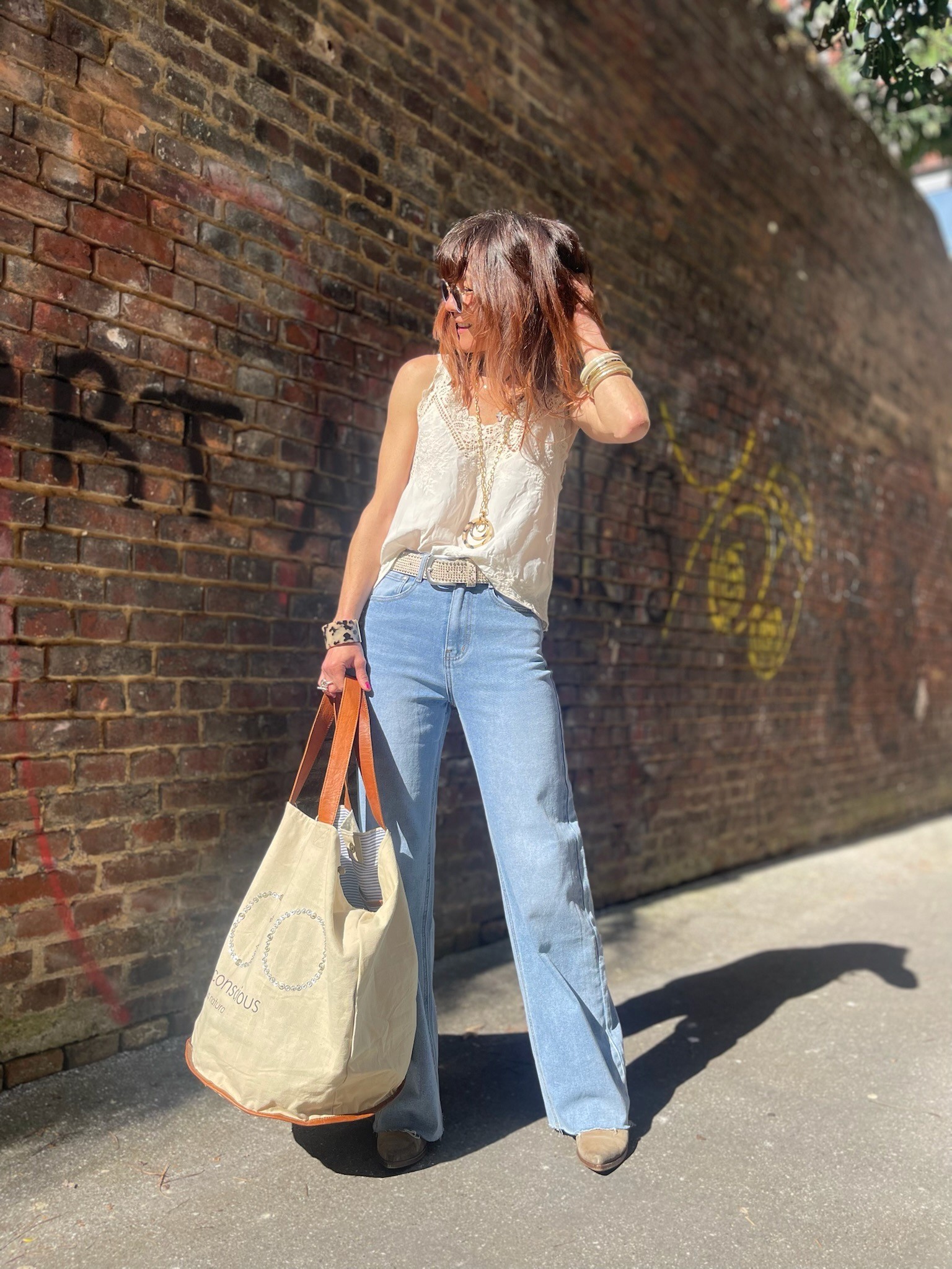 Top crochet Blanc