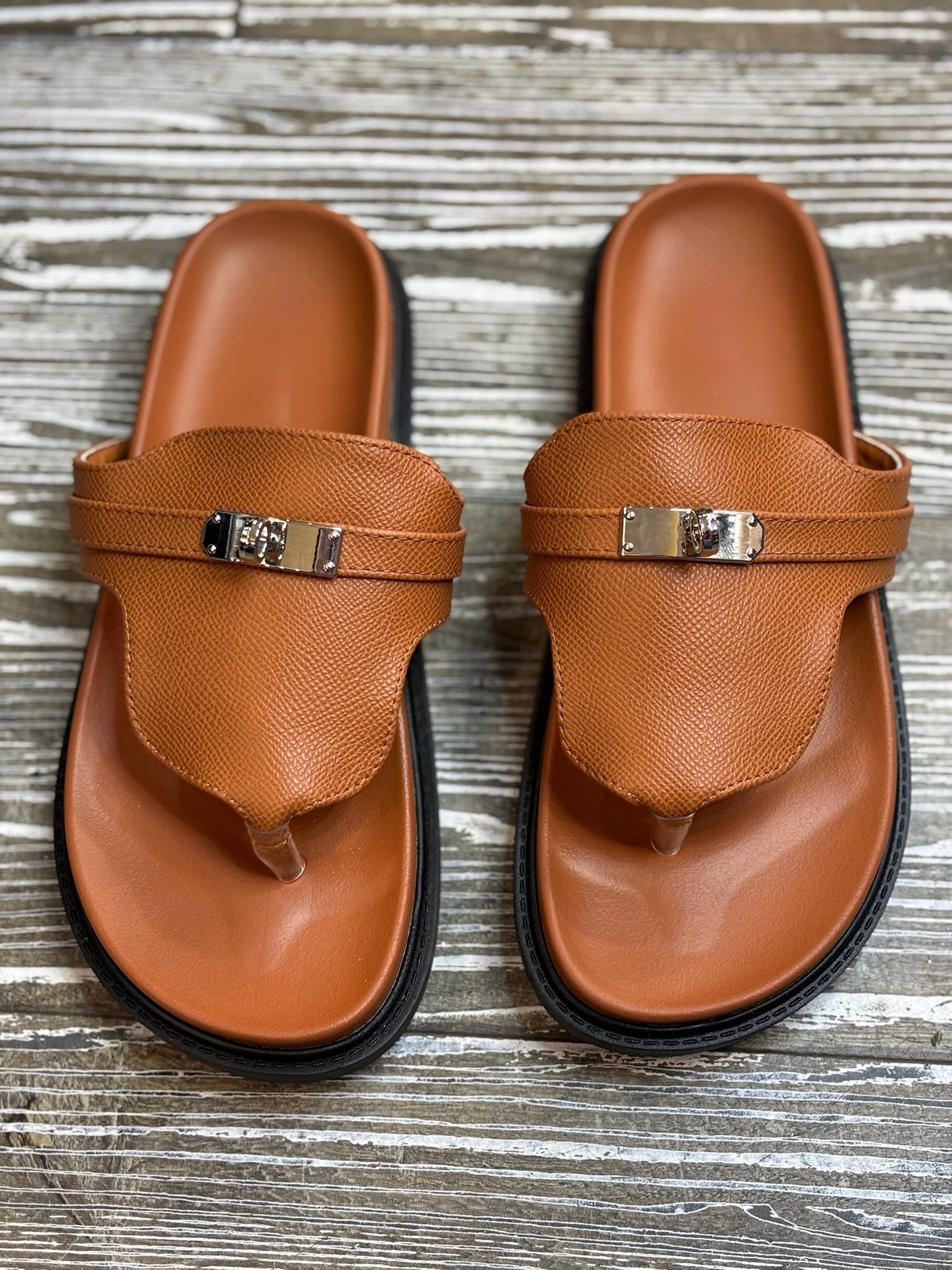 Sandales simili camel