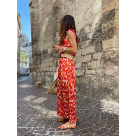 Robe longue orange