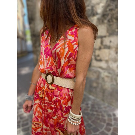 Robe longue orange