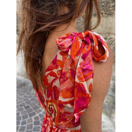 Robe longue orange