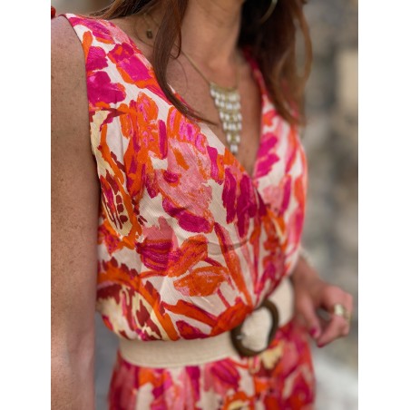 Robe longue orange