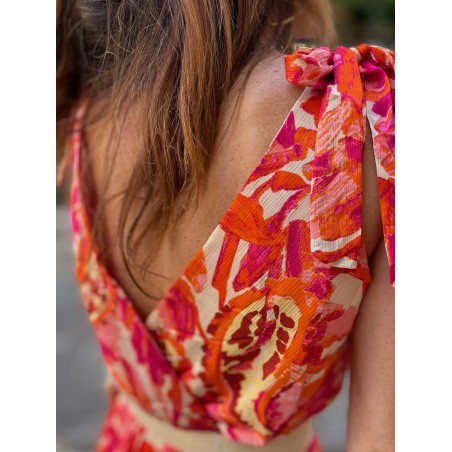 Robe longue orange