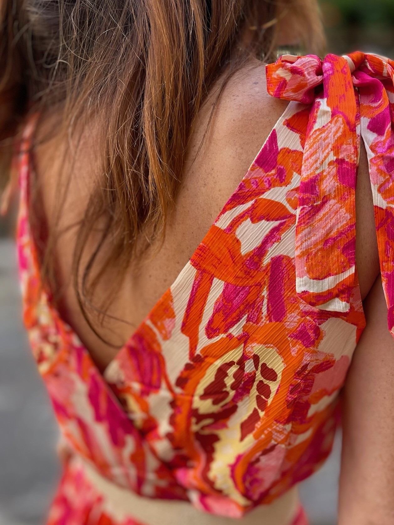 Robe longue orange