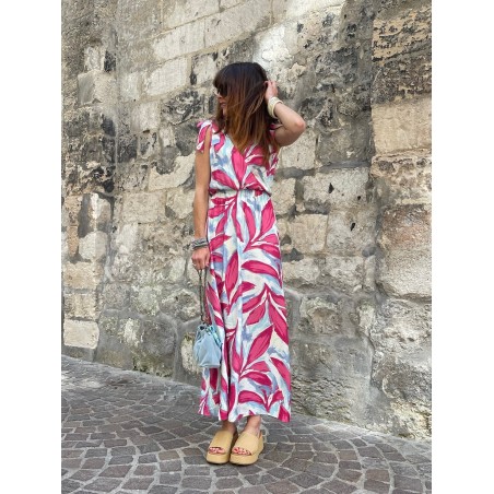 Robe longue à motifs