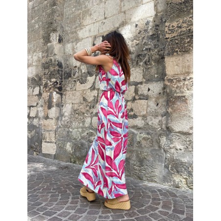 Robe longue à motifs