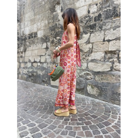 Robe longue à motifs