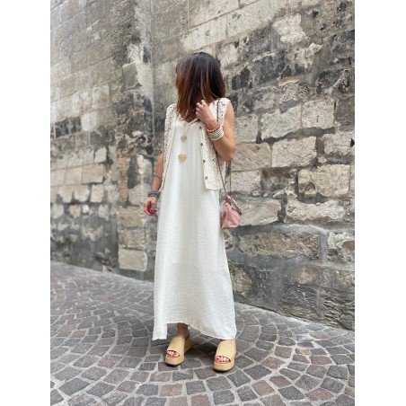 Robe longue écrue