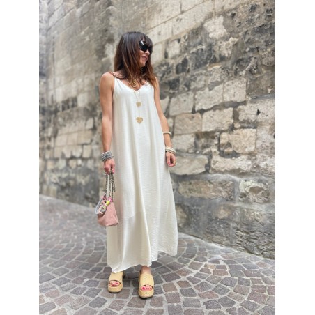 Robe longue écrue