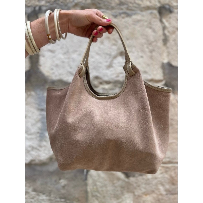 Sac effet daim taupe