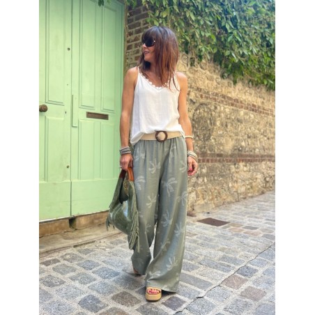 Pantalon palmier kaki