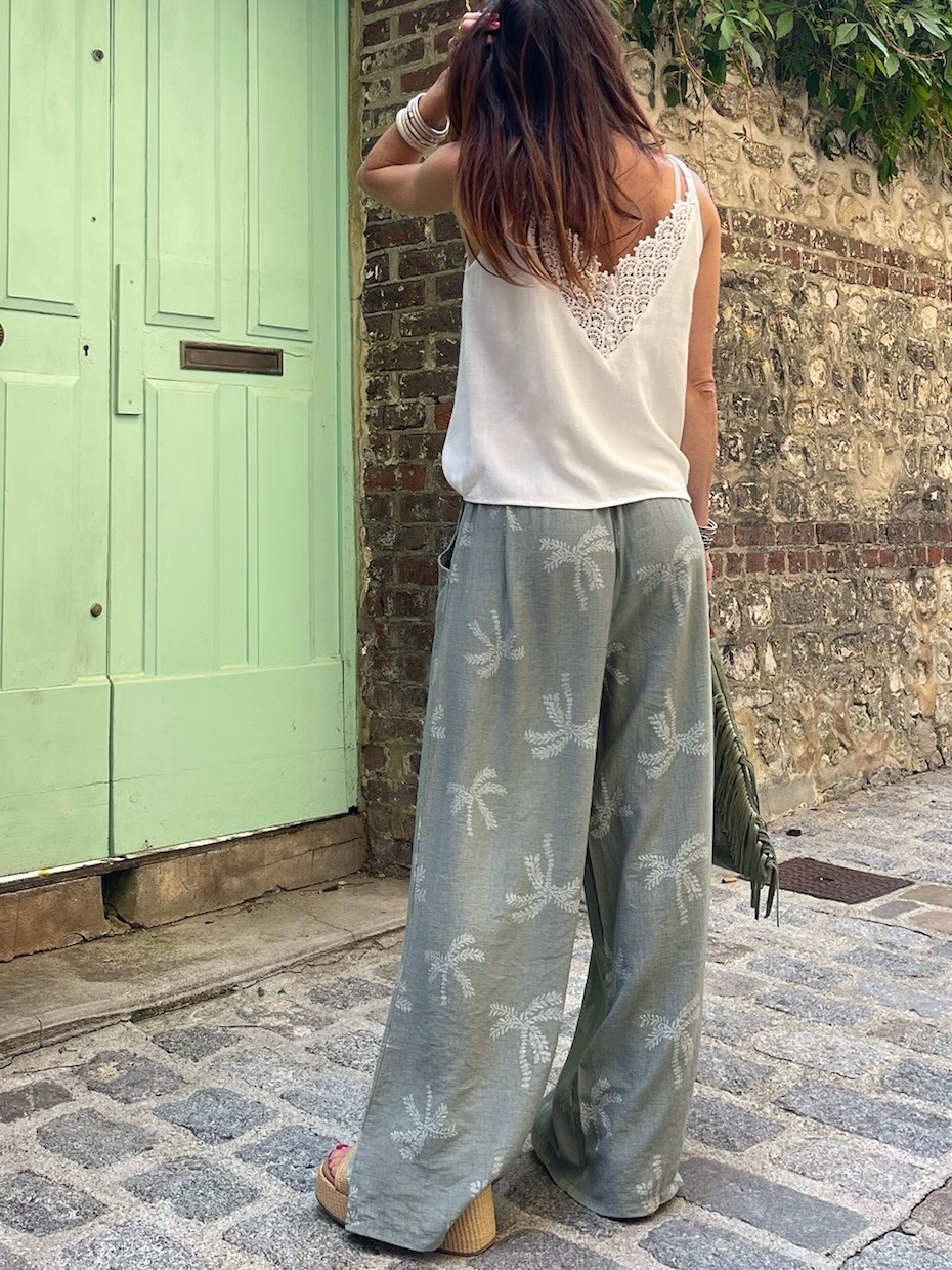 Pantalon palmier kaki