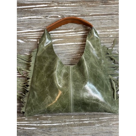 Sac kaki à franges