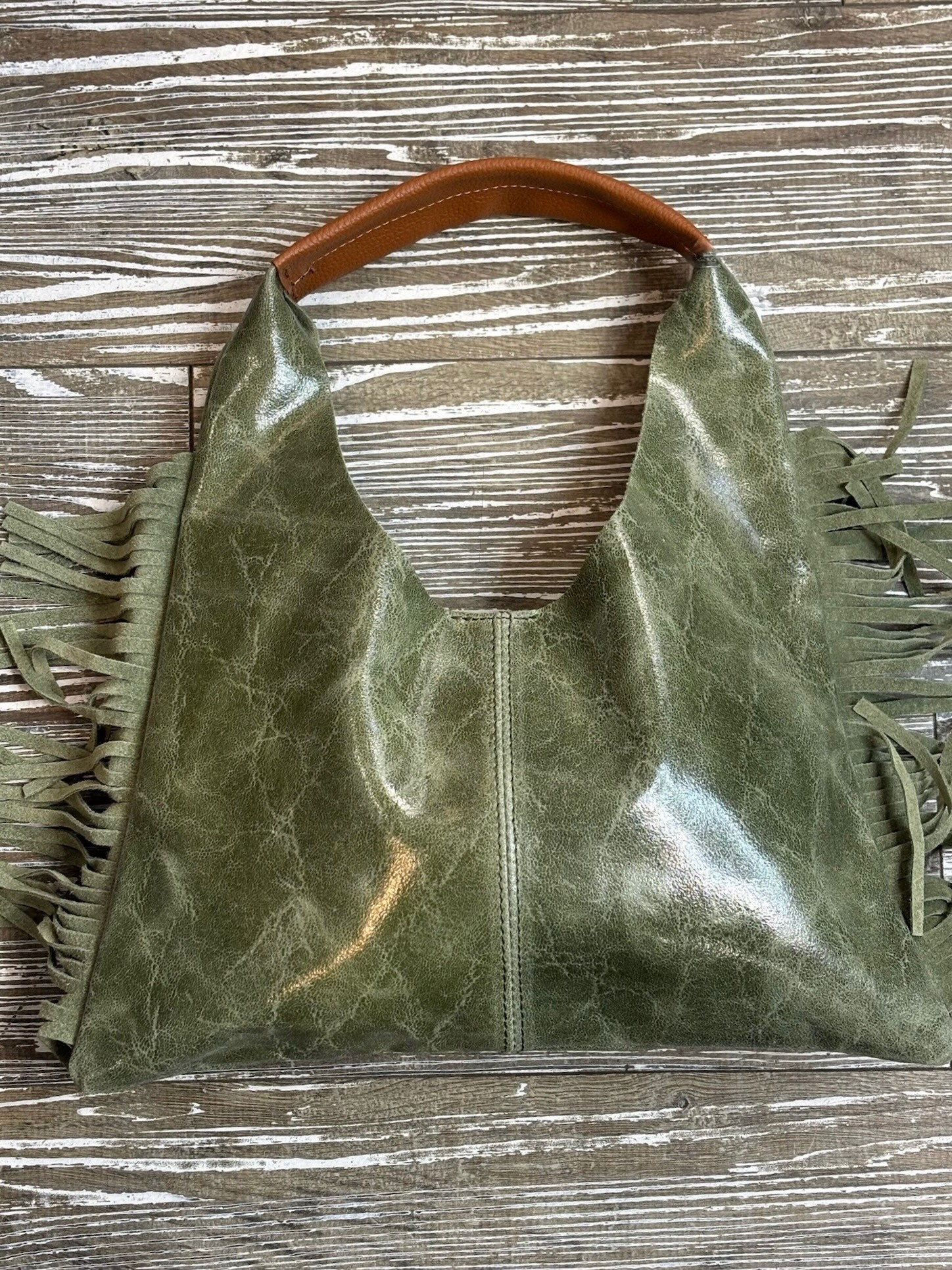 Sac kaki à franges