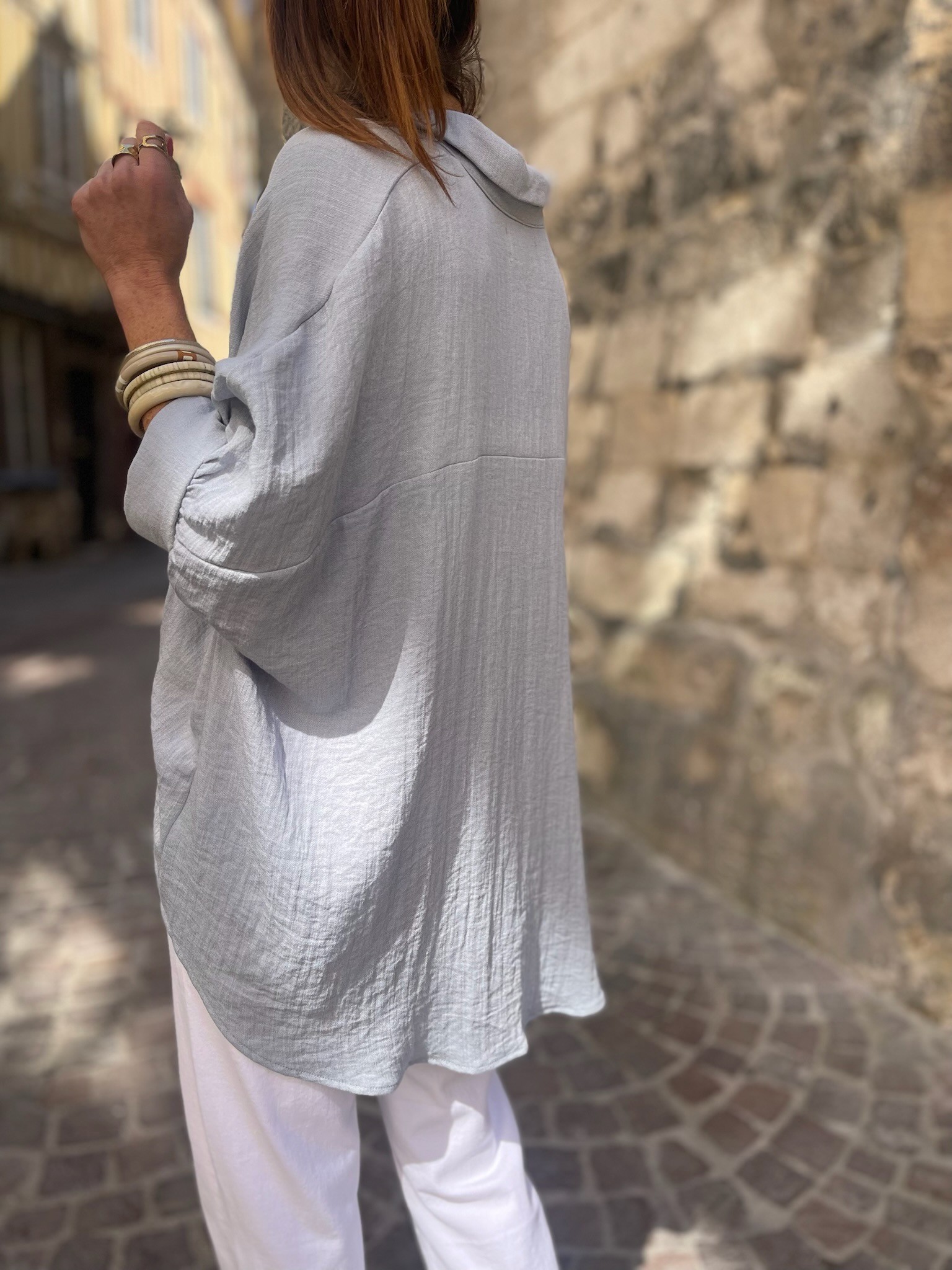 Chemise oversize bleue...