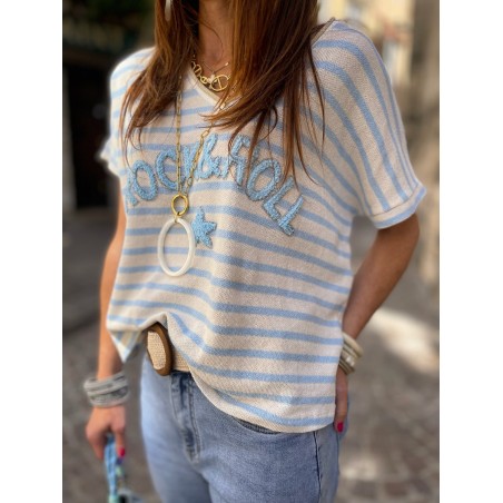 Top ROCK & ROLL bleu