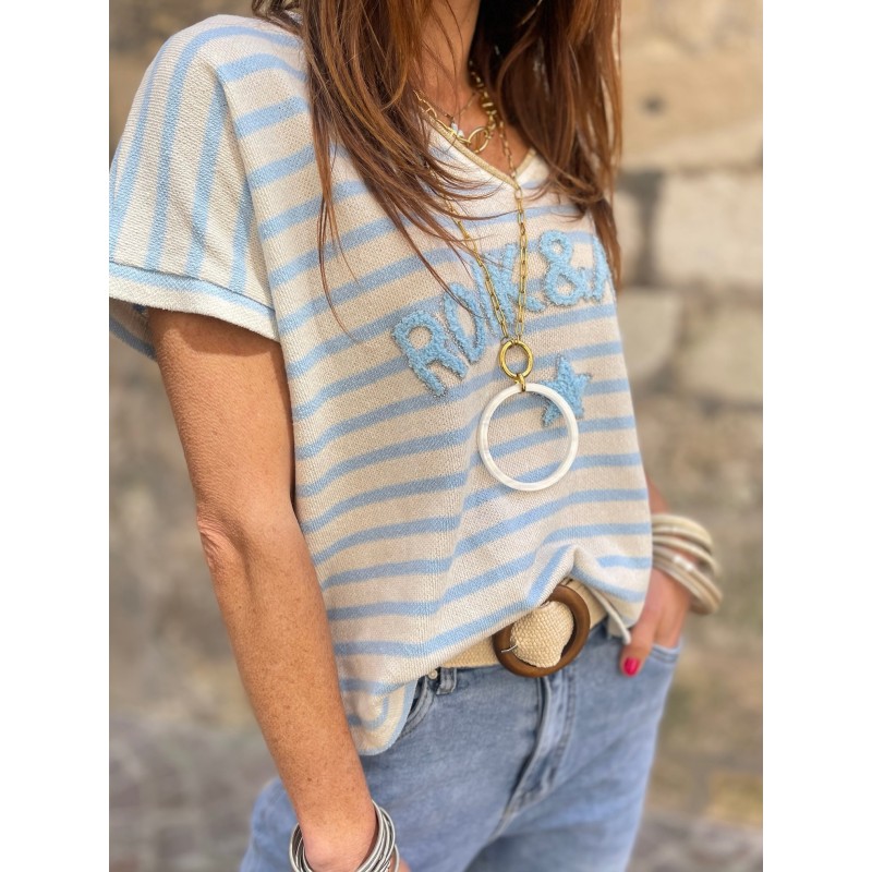 Top ROCK & ROLL bleu