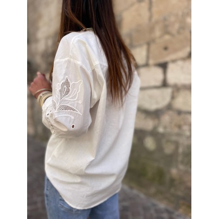 Chemise blanche broderie