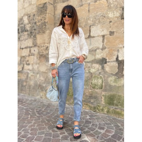 Chemise blanche broderie
