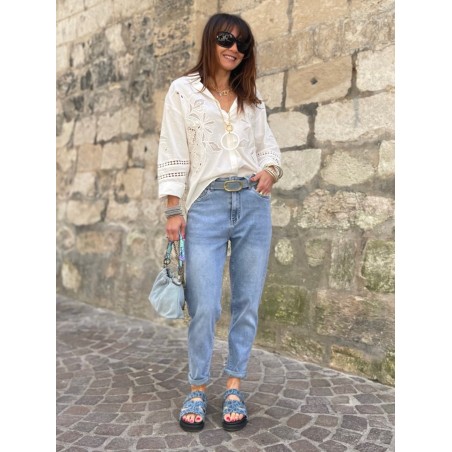Chemise blanche broderie