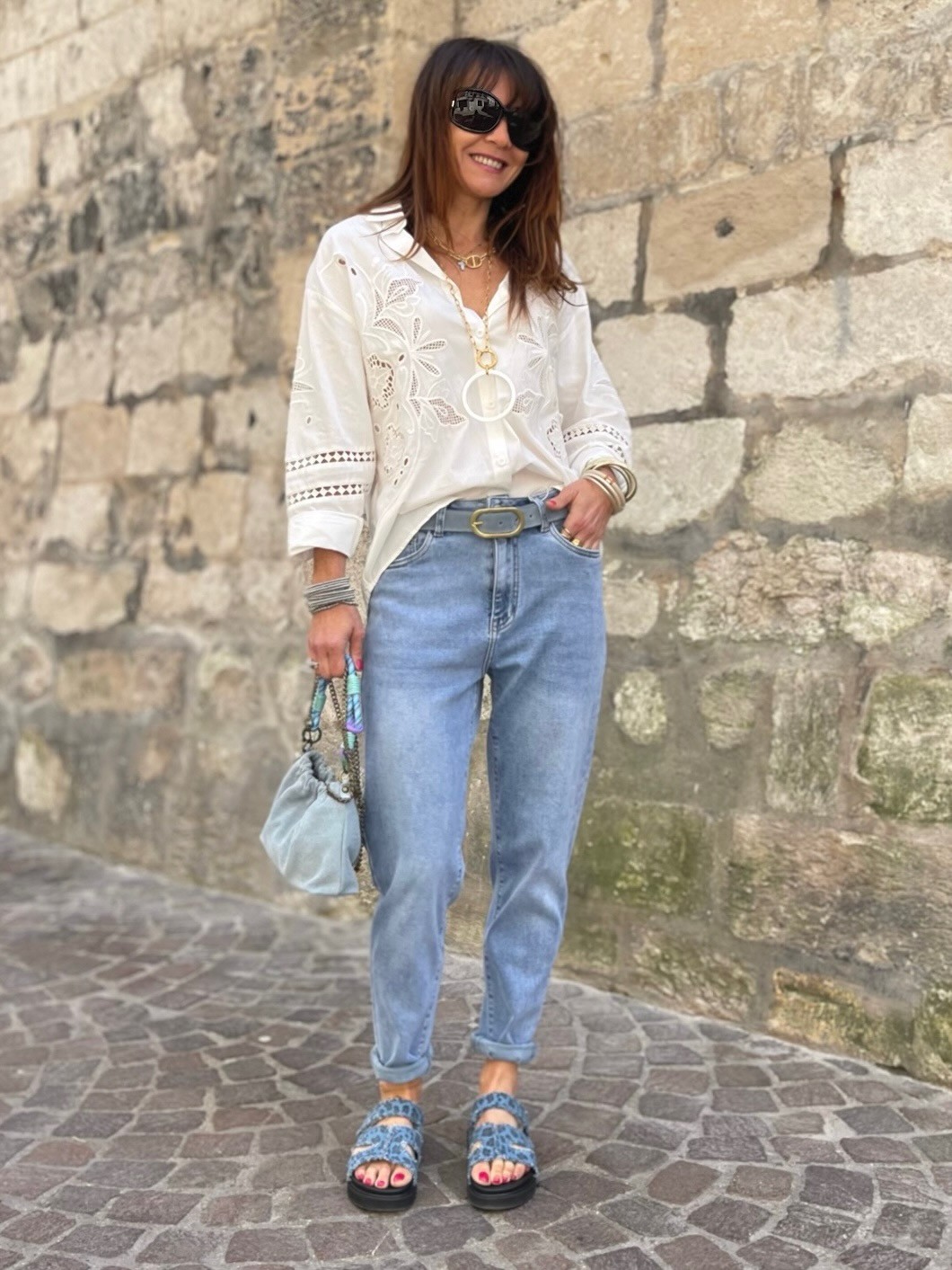 Chemise blanche broderie