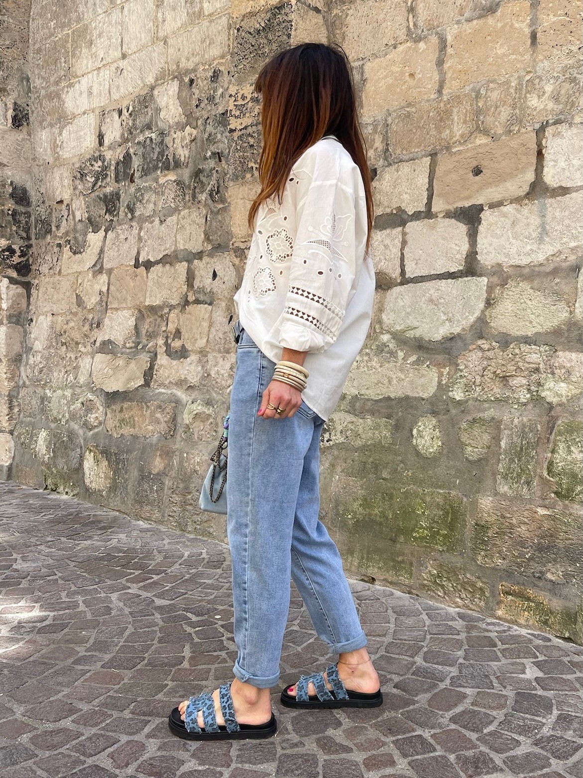 Chemise blanche broderie