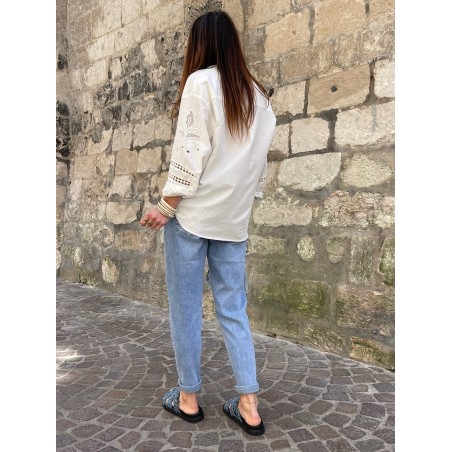 Chemise blanche broderie