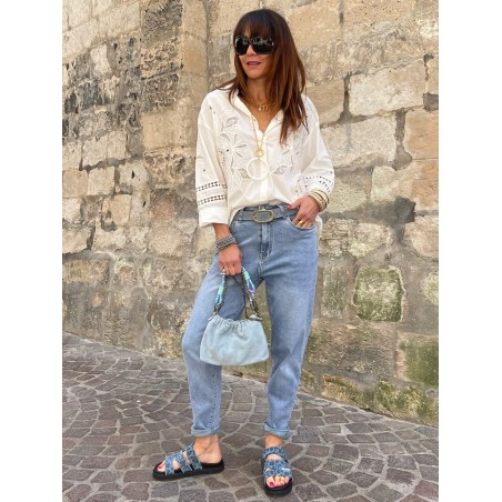 Chemise blanche broderie