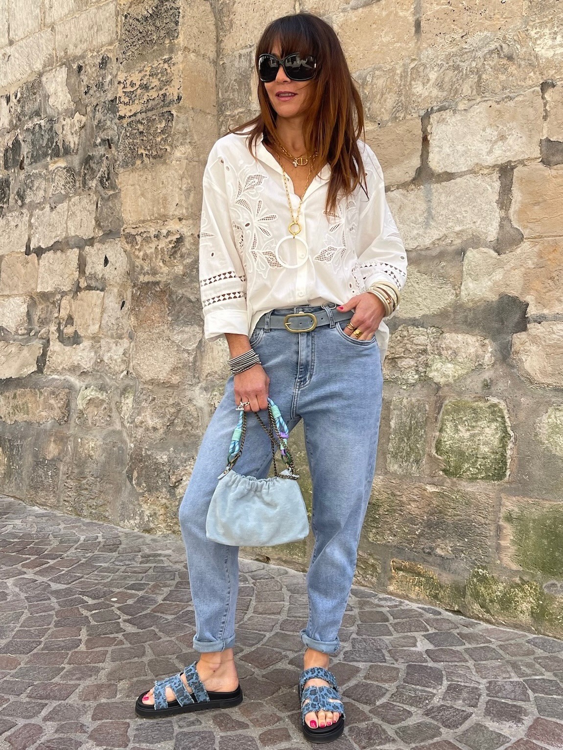 Chemise blanche broderie