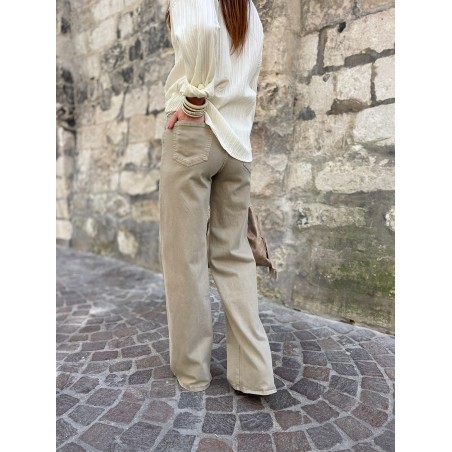 Jean flare taupe