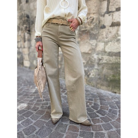 Jean flare taupe
